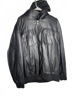 Black Faux Leather Motorcycle Jacket 3x Black Rivet